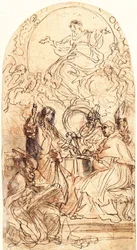 Madonna on a Crescent Moon and Four Saints